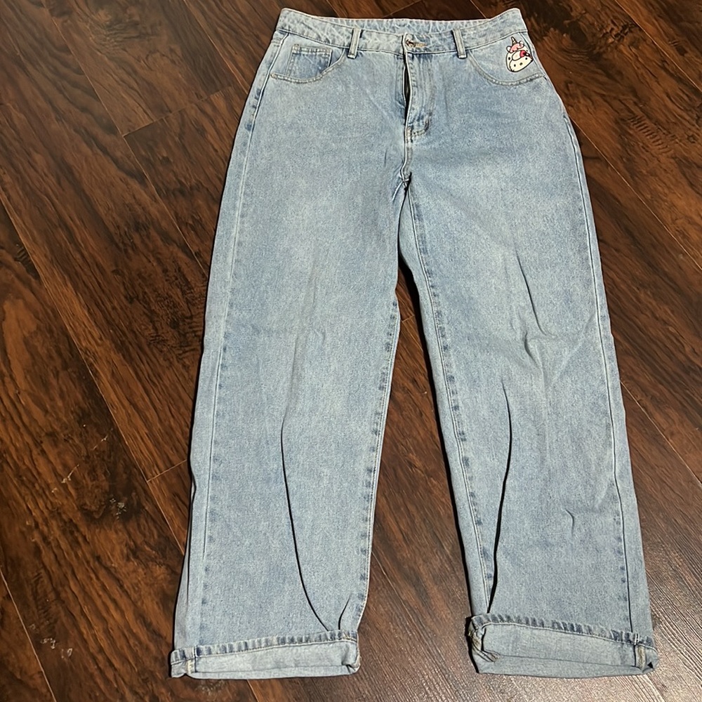 Hello Kitty High Rise Straight Leg Jeans - Picture 2 of 4